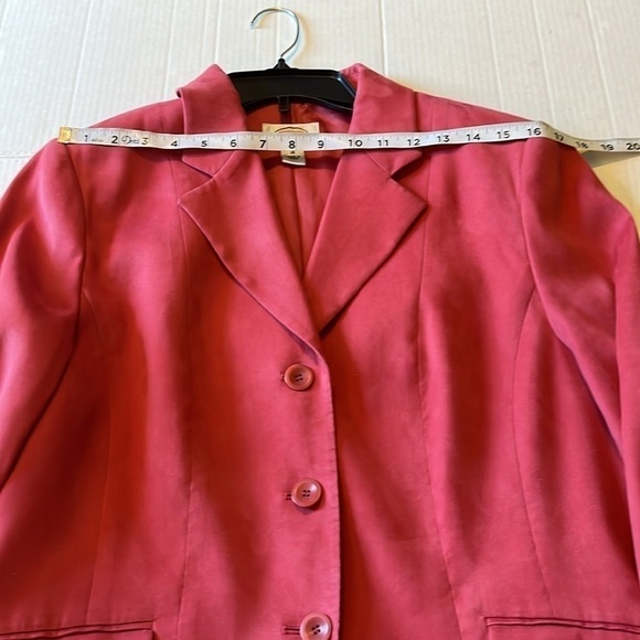 VTG-Talbots-16-Pink-velvet fabric, three button-down blazers/jacket. - Picture 9 of 12